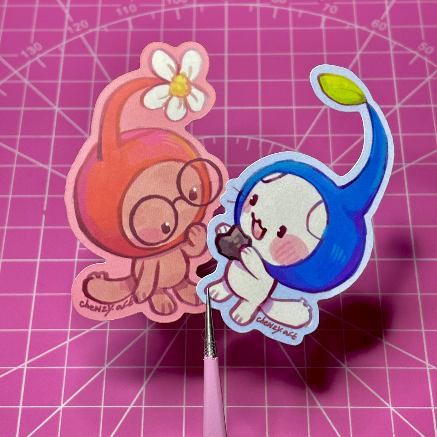 Blue Pikmin Chupii ♥ Matte Sticker