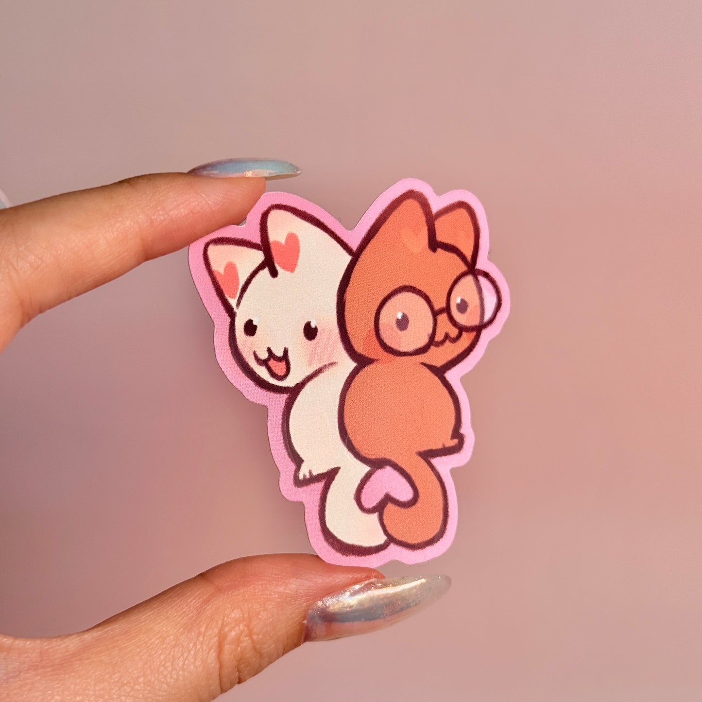 Love tail matte sticker