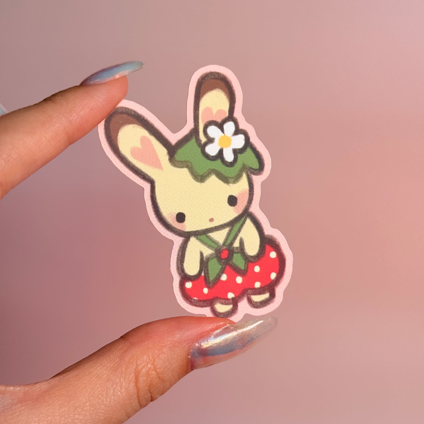 Strawberry Sylvanian matte sticker