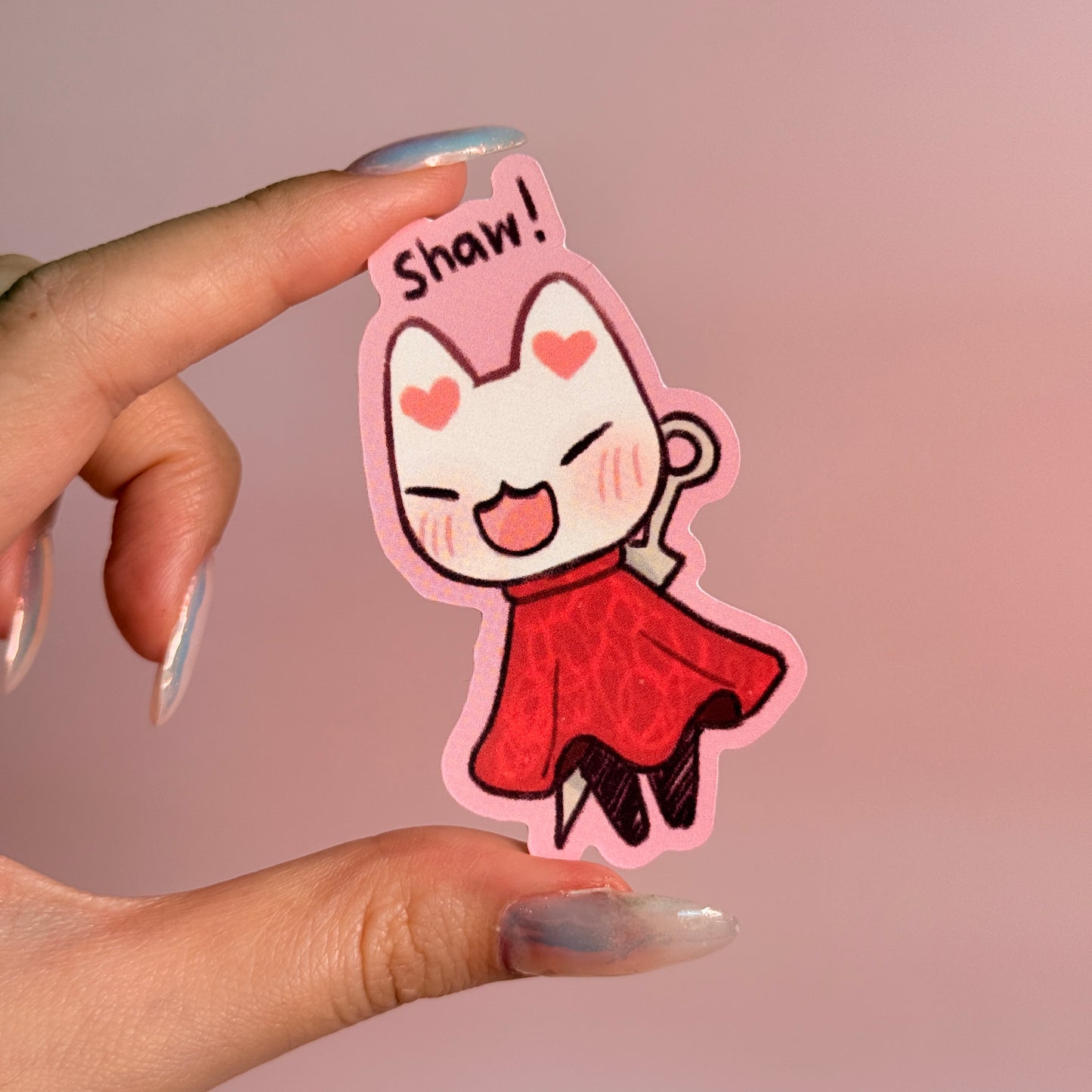 Shaw! silksong matte sticker