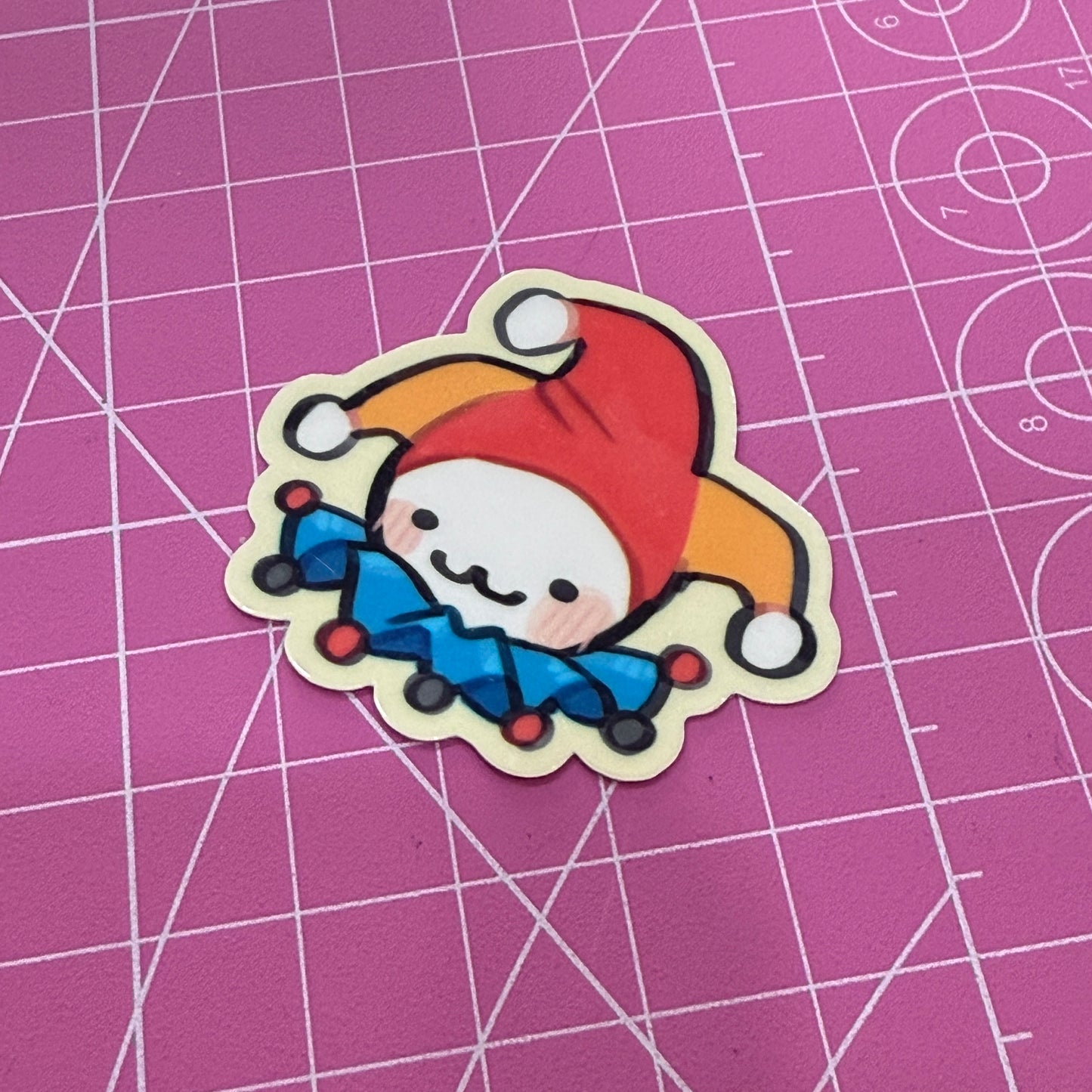 jester kitty ♥ glossy sticker