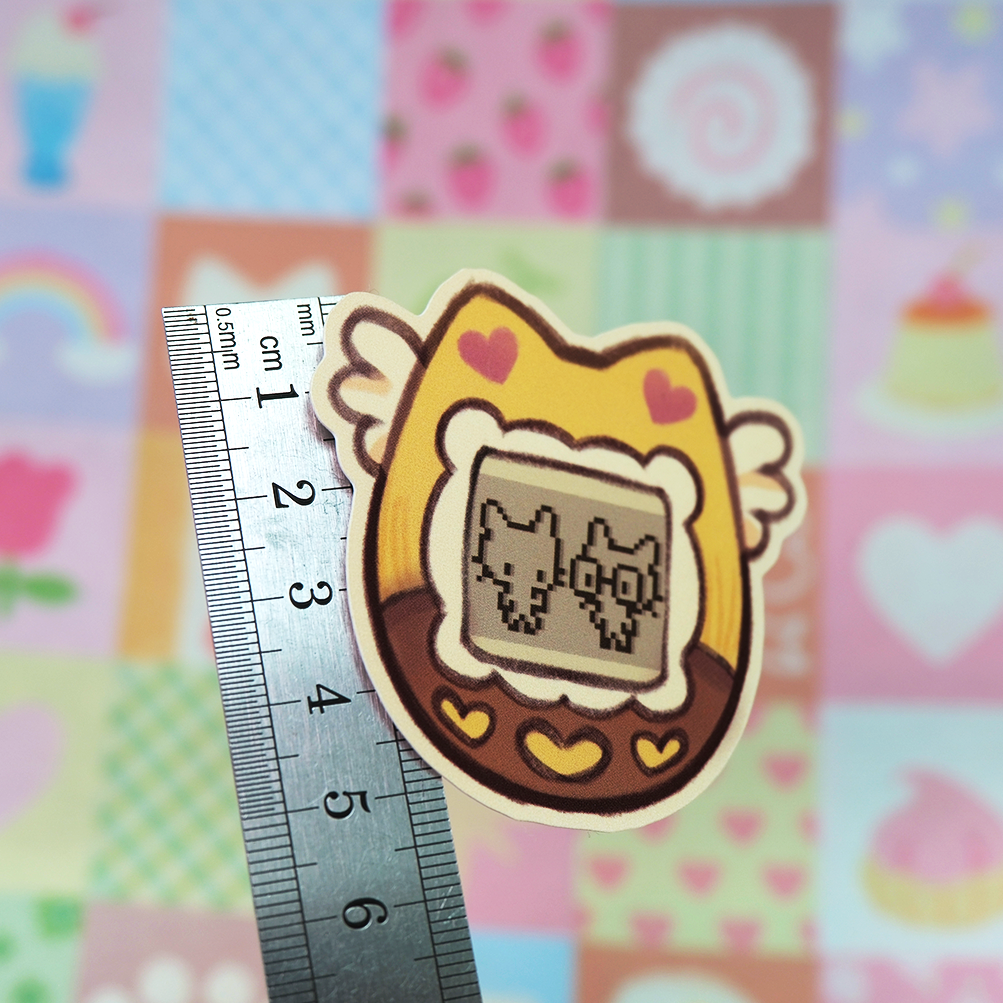 Cattogotchi matte sticker