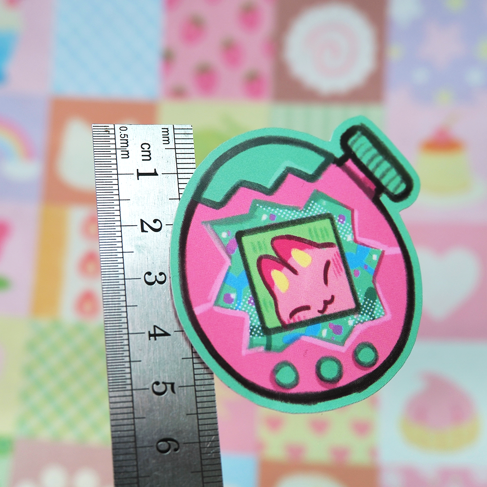 Paradise Tamagotchi matte sticker
