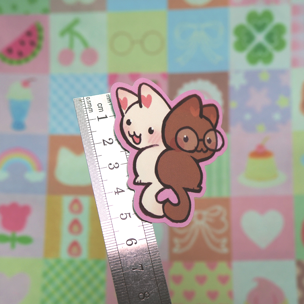 Love tail matte sticker