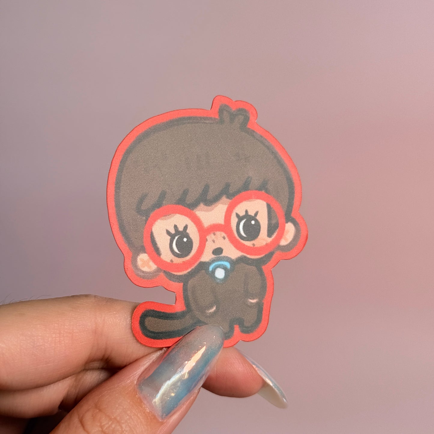 Monchhichi boy matte sticker