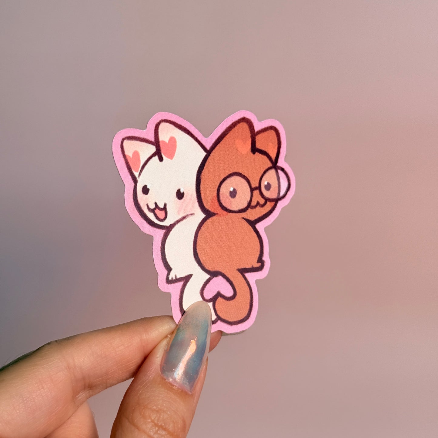 Love tail matte sticker
