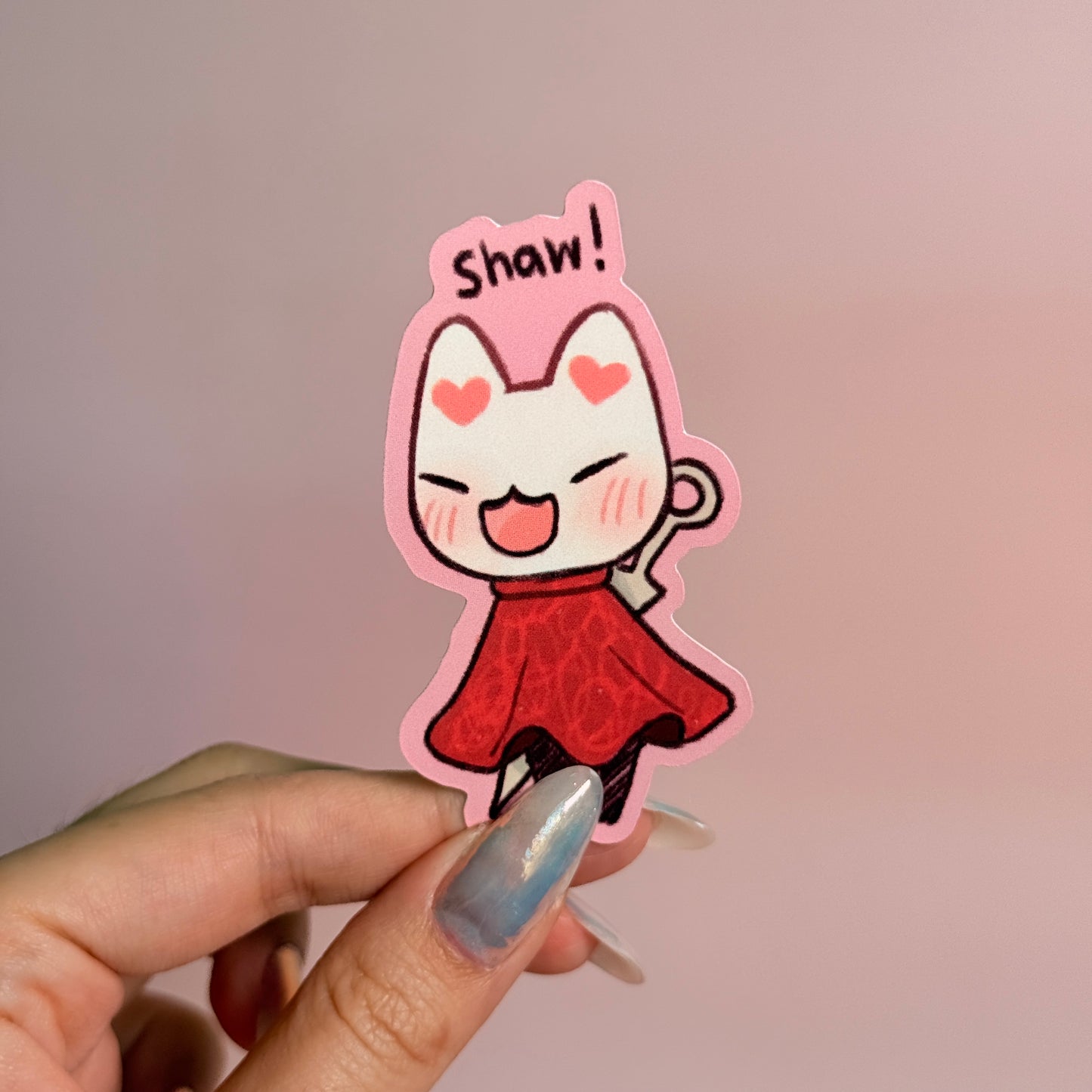 Shaw! silksong matte sticker