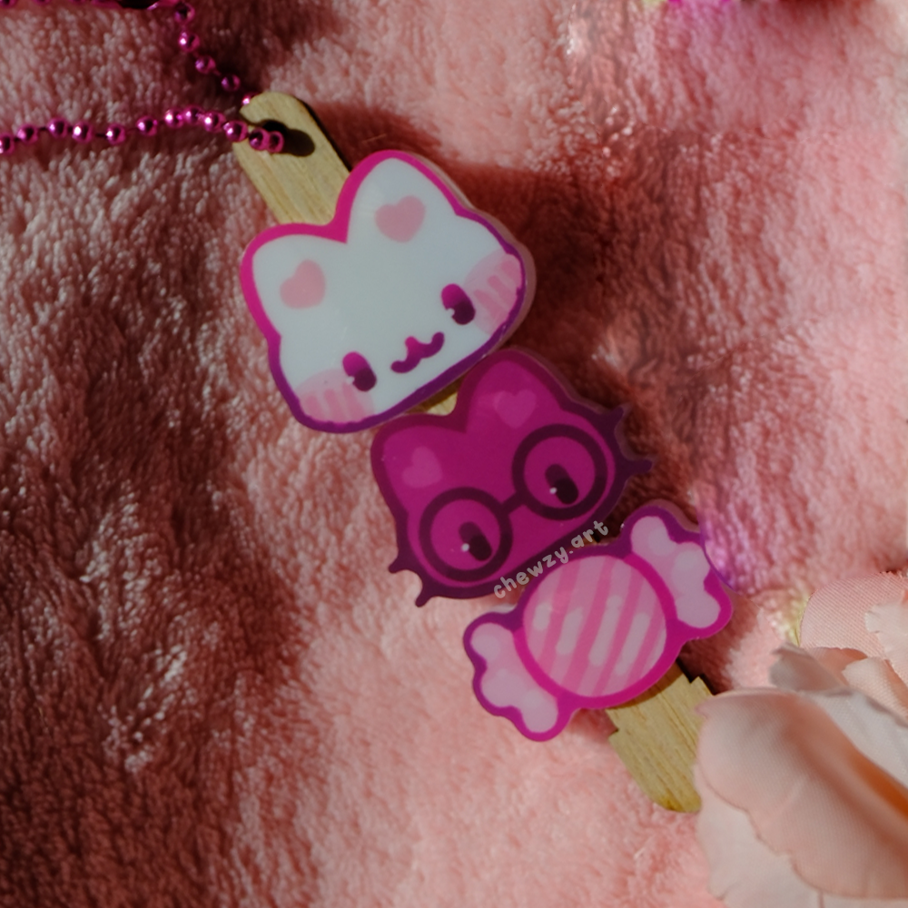 Dango Kitties ♥ Removable Keychain