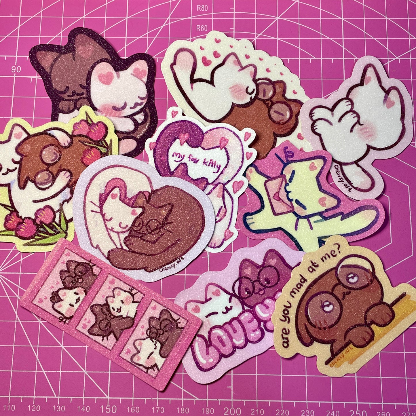 6 random stickers