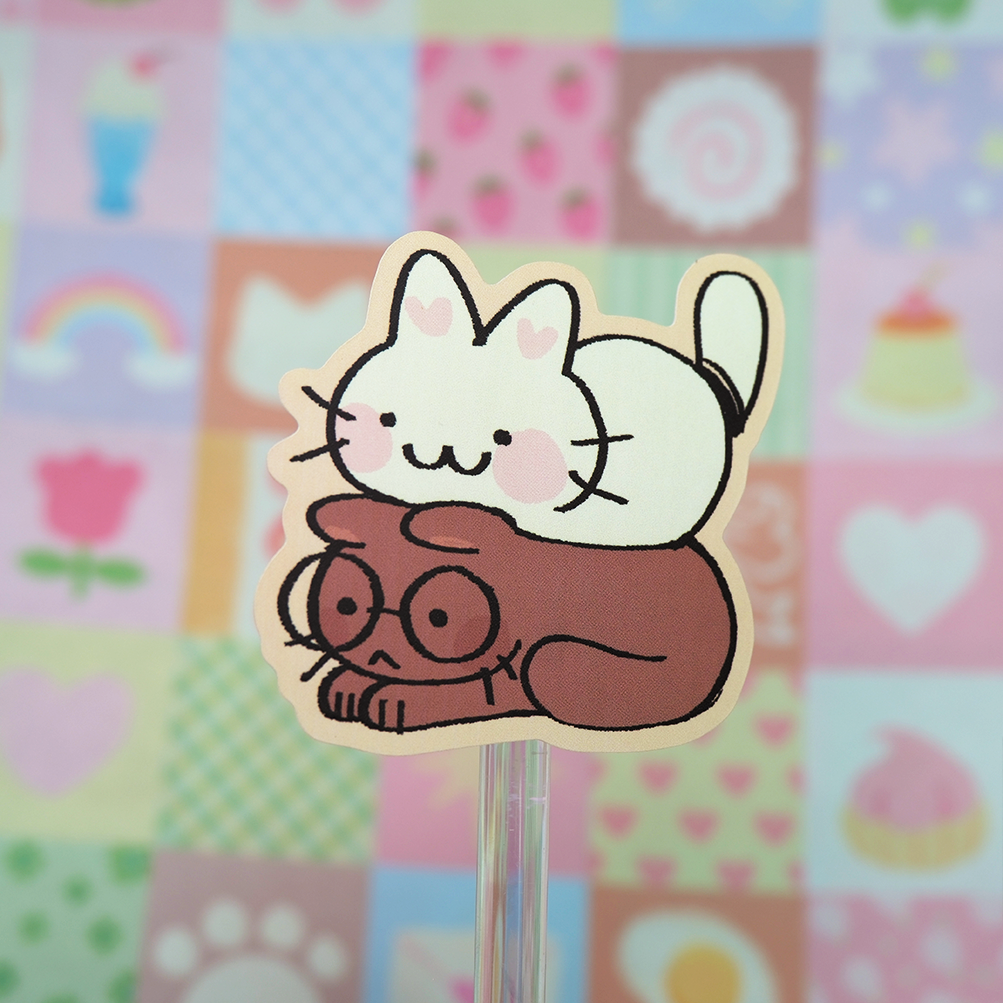 Sits on u matte sticker