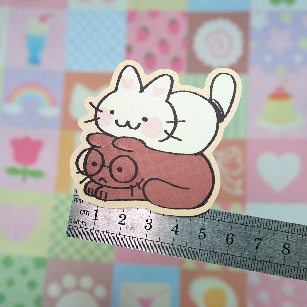 Sits on u matte sticker