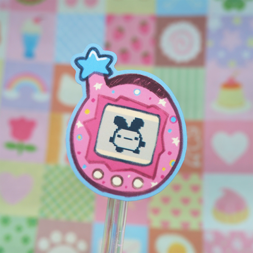 Retro Tamagotchi matte sticker