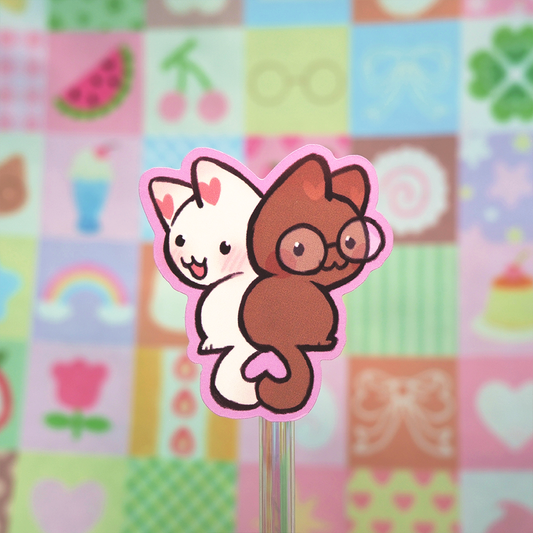 Love tail matte sticker