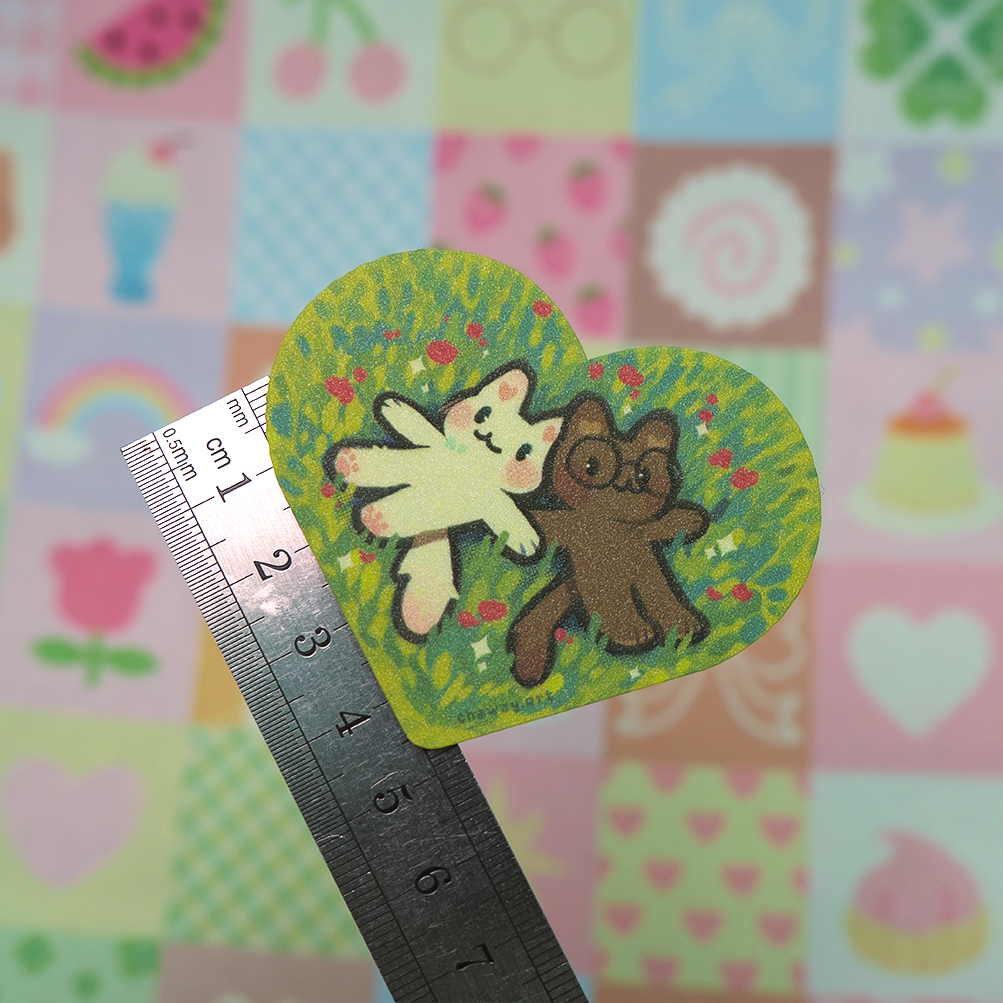 Heartfield stardust sticker
