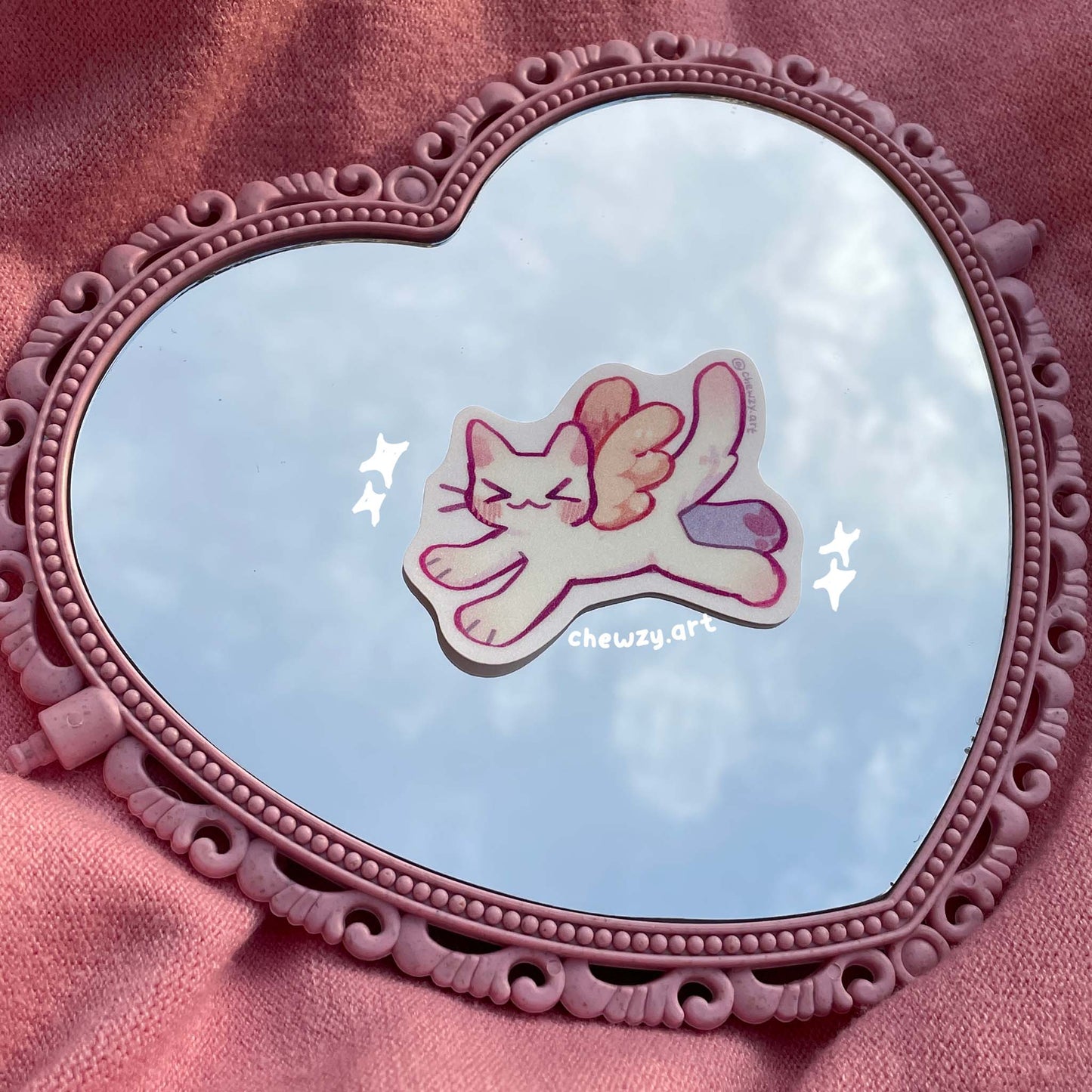 Angel Kitty ♥ Stardust Sticker - chewzy.art