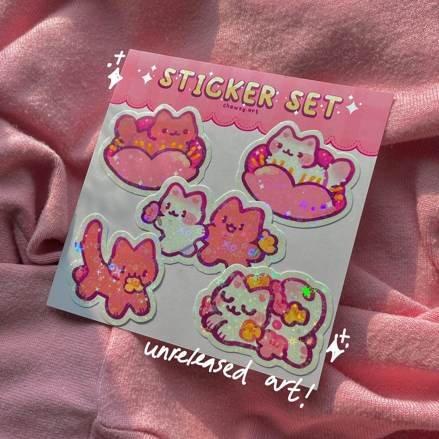 Flower Date ♥ Holo Sticker Set - chewzy.art