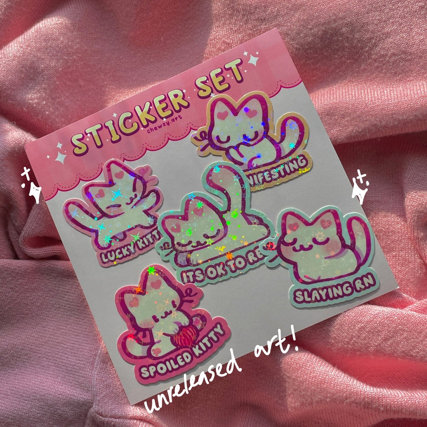 Lucky Cats ♥ Holo Sticker Set - chewzy.art